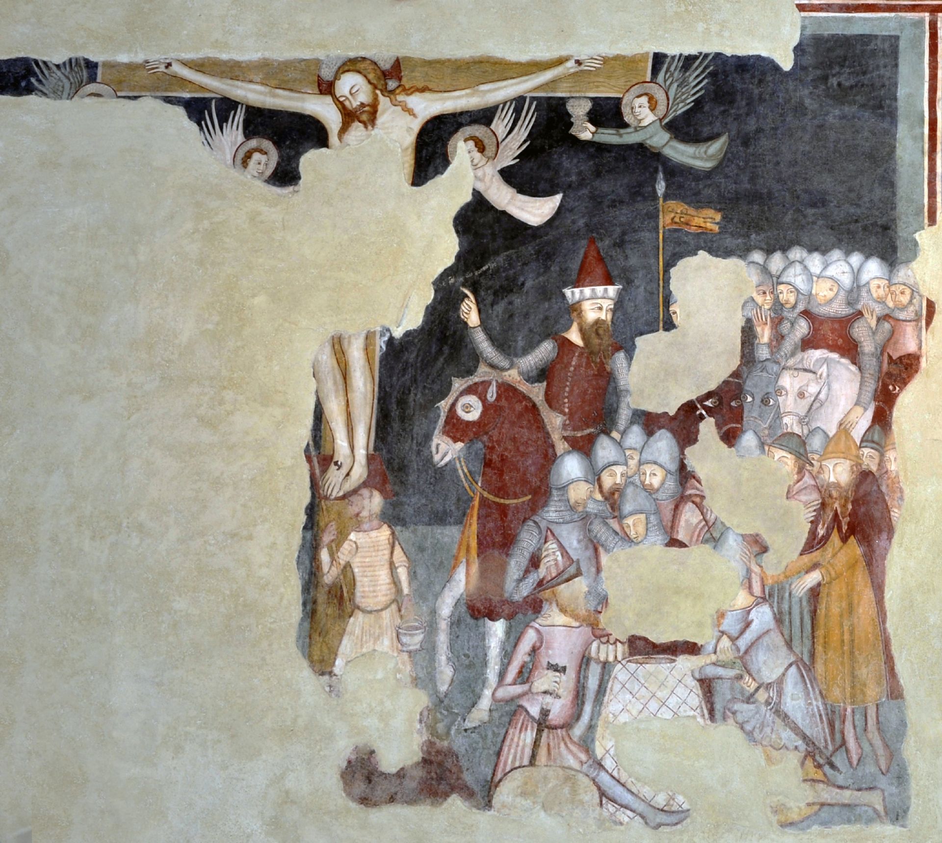 da fare e dire della parte mancante probabilmente con vari personaggi, tra cui le tre Marie e Sa Giovanni